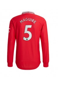 Manchester United Harry Maguire #5 Voetbaltruitje Thuis tenue 2022-23 Lange Mouw